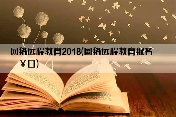 网络远程教育2018(网络远程教育报名入口)