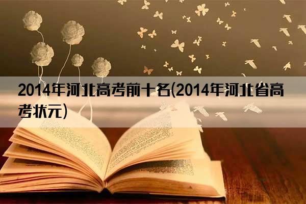 2014年河北高考前十名(2014年河北省高考状元)