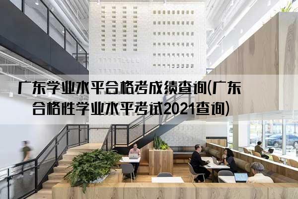 广东学业水平合格考成绩查询(广东省合格性学业水平考试2021查询)