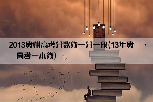 2013贵州高考分数线一分一段(13年贵州高考一本线)