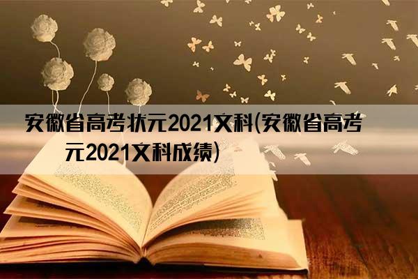 安徽省高考状元2021文科(安徽省高考状元2021文科成绩)