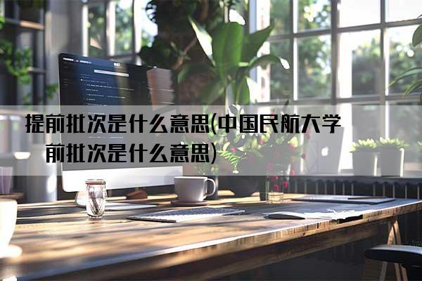 提前批次是什么意思(中国民航大学提前批次是什么意思)