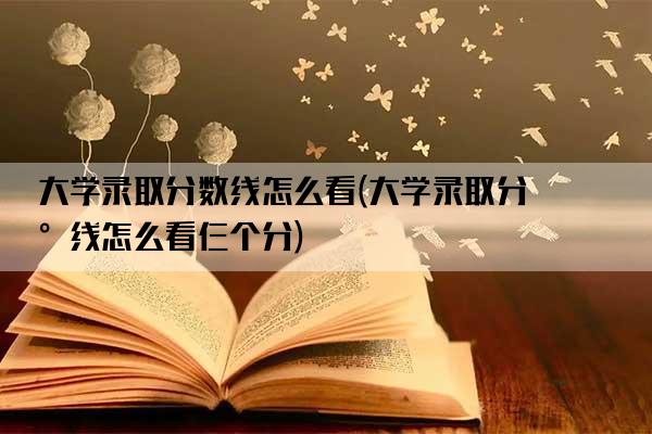 大学录取分数线怎么看(大学录取分数线怎么看仨个分)